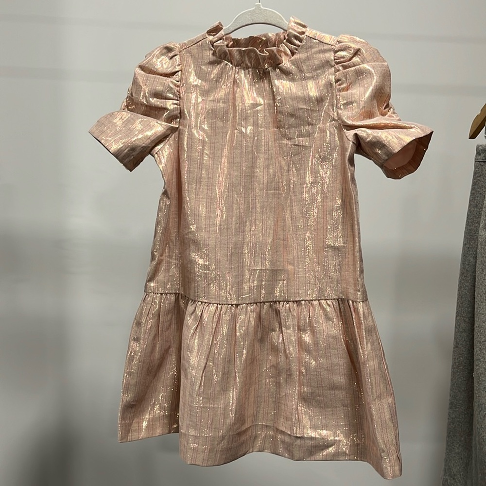 JANIE and JACK rose gold dress, size 4 toddler, new with tag.